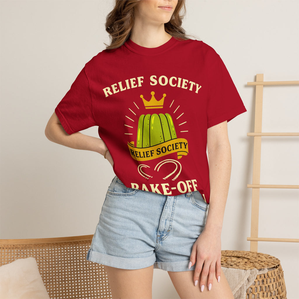 "Relief Society Bake-Off Champion" Unisex Garment-Dyed T-shirt