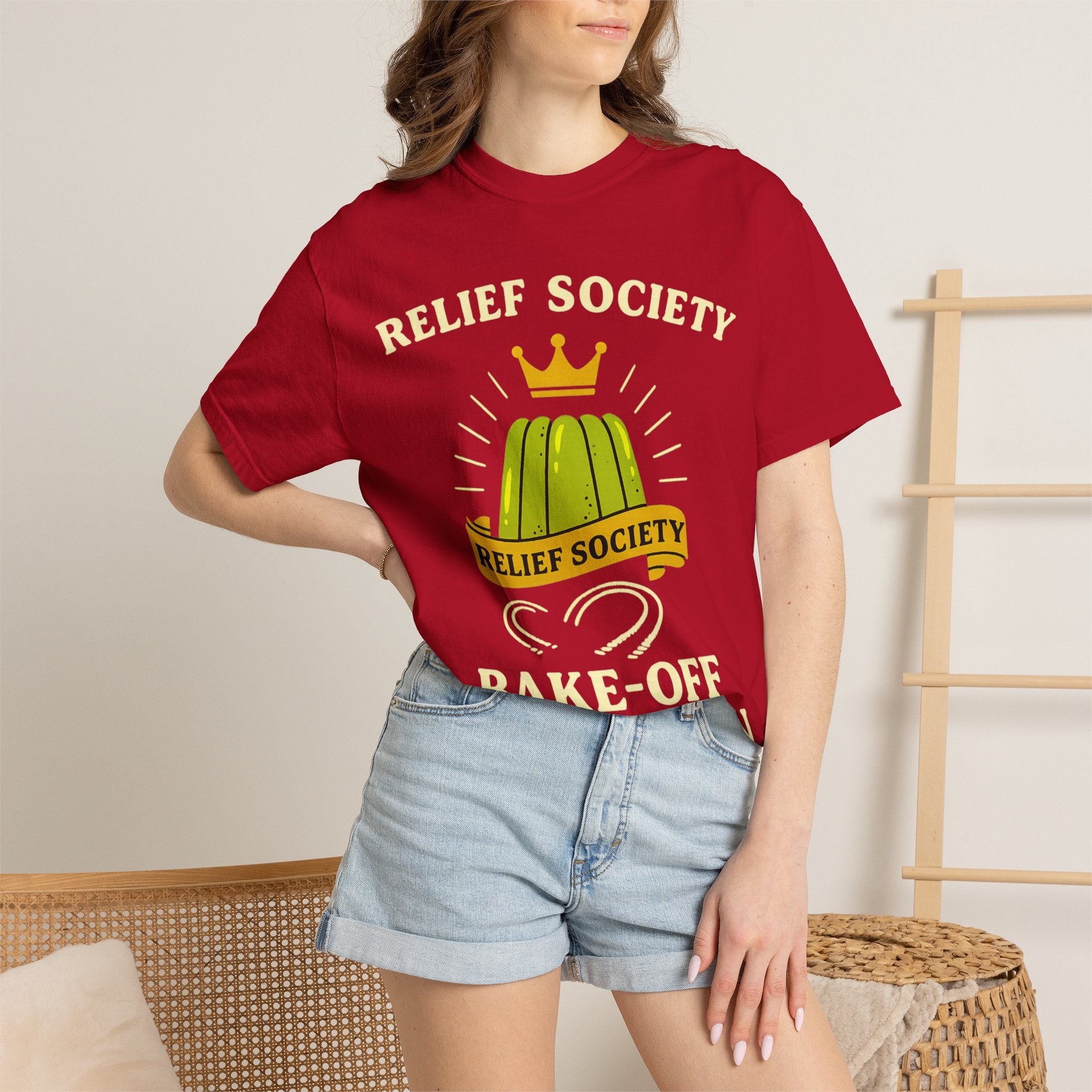 "Relief Society Bake-Off Champion" Unisex Garment-Dyed T-shirt