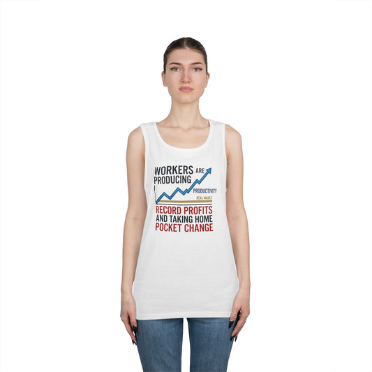 Color: White | Protest Series - Share The Value Tank Top