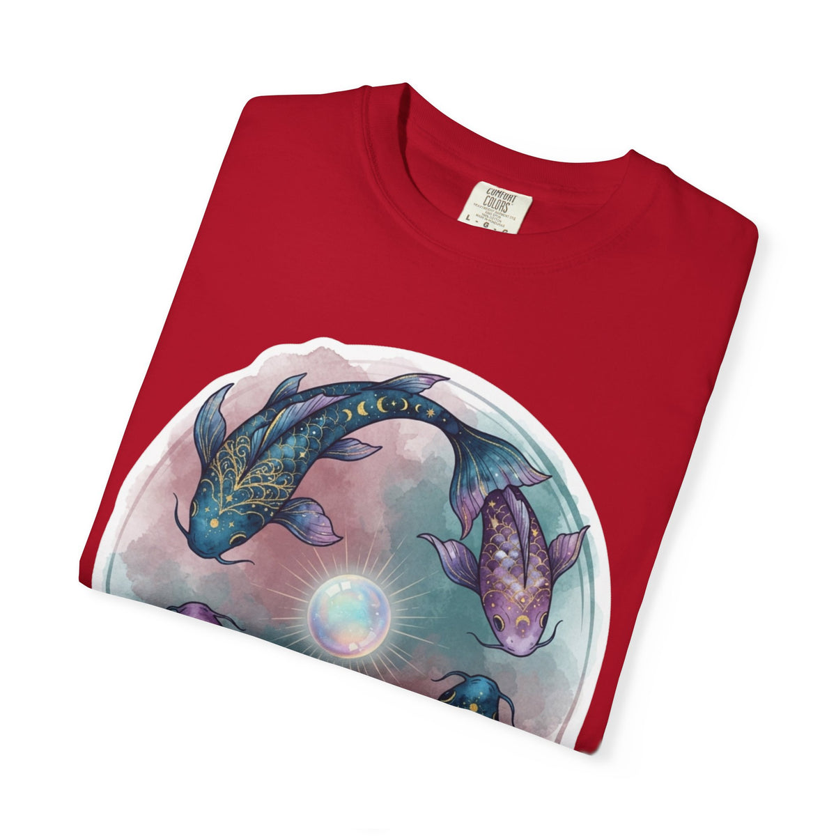 "Pisces The Infinite Fish" Unisex Garment-Dyed Tee