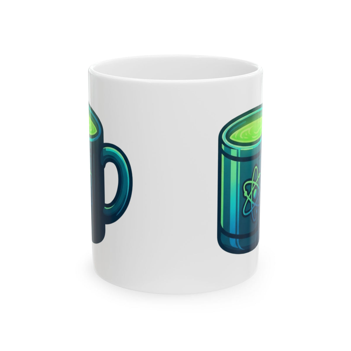"I Like My Radiation Like My Coffee" White Ceramic Mug — Graphic