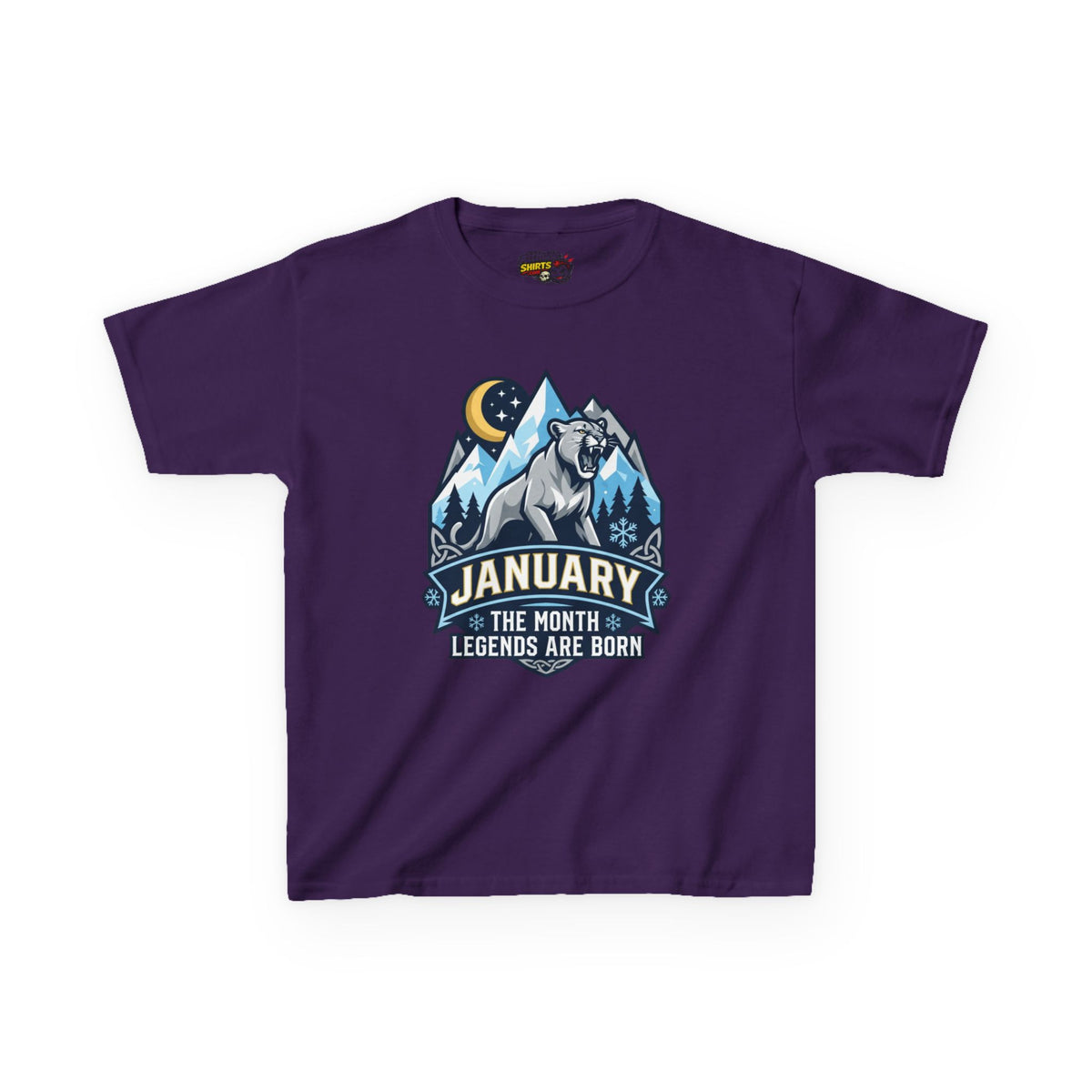 Color: Purple | January Legend Kids Tee