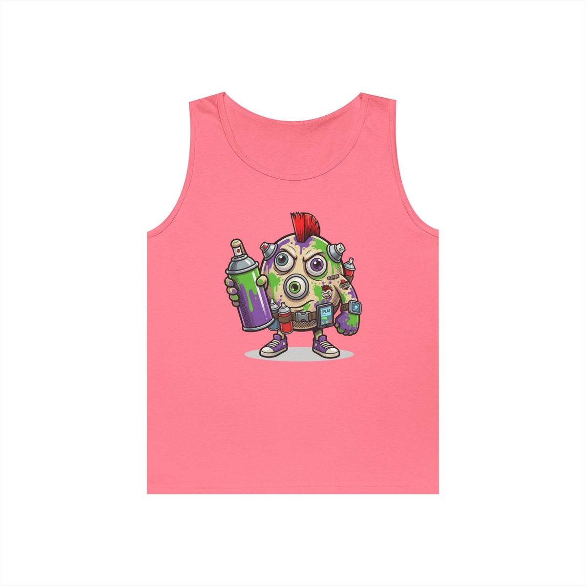 Color: Safety Pink | Graffiti Tank Top