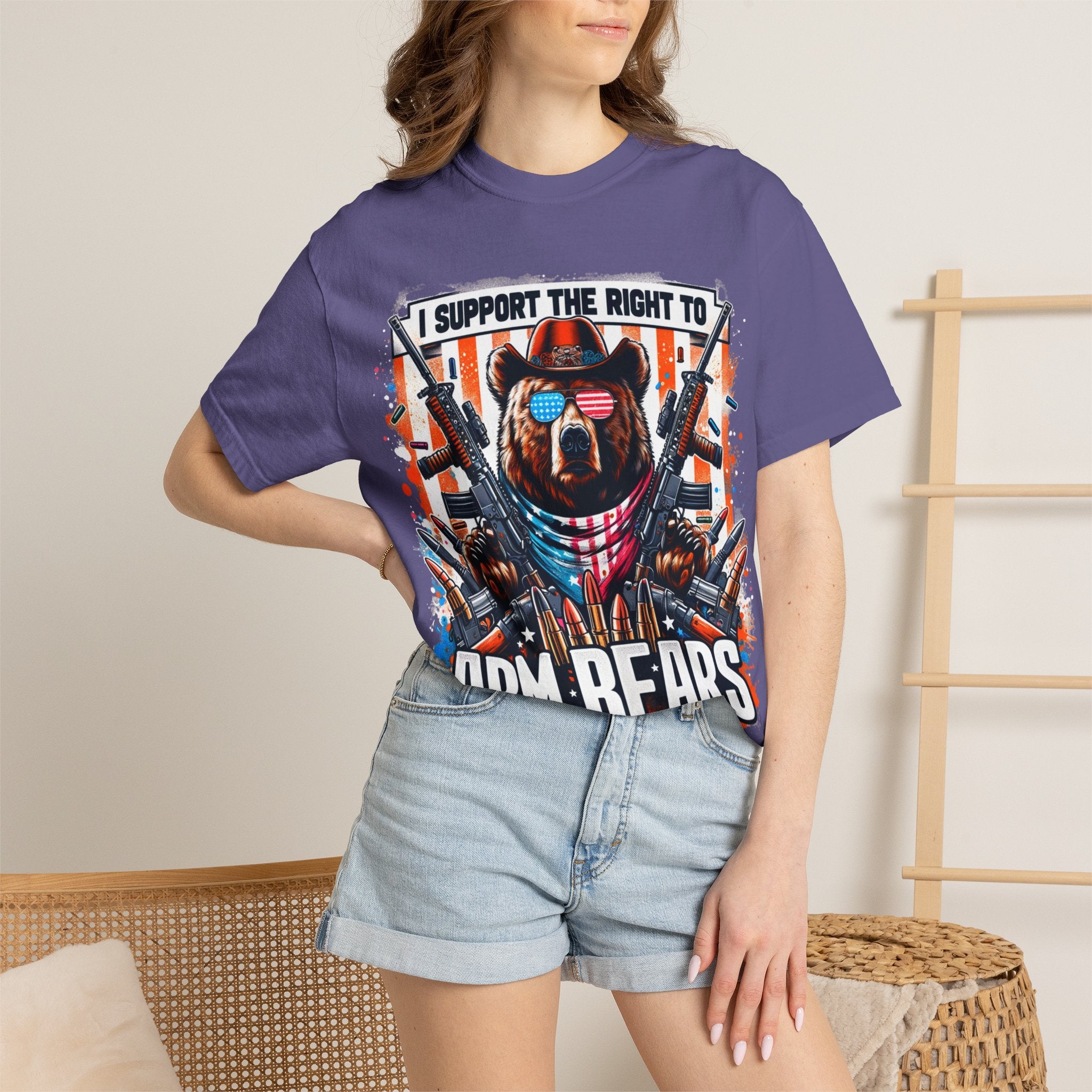 "The Right to Arm Bears" Unisex Garment-Dyed T-shirt