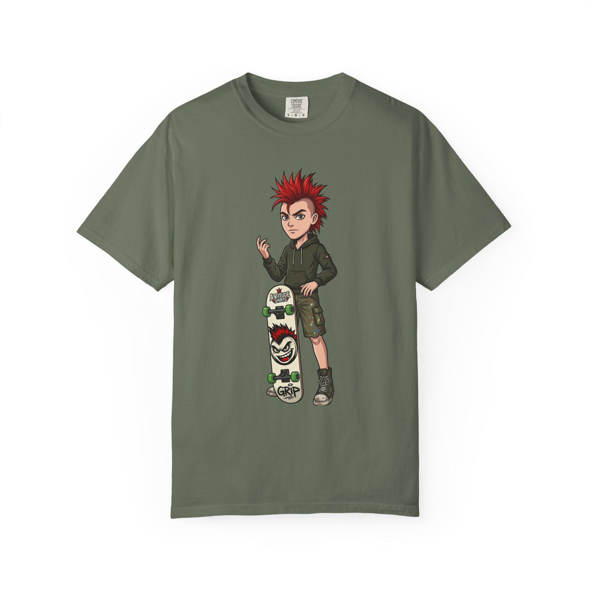 Color: Moss | Skater Unisex Garment-Dyed Tee