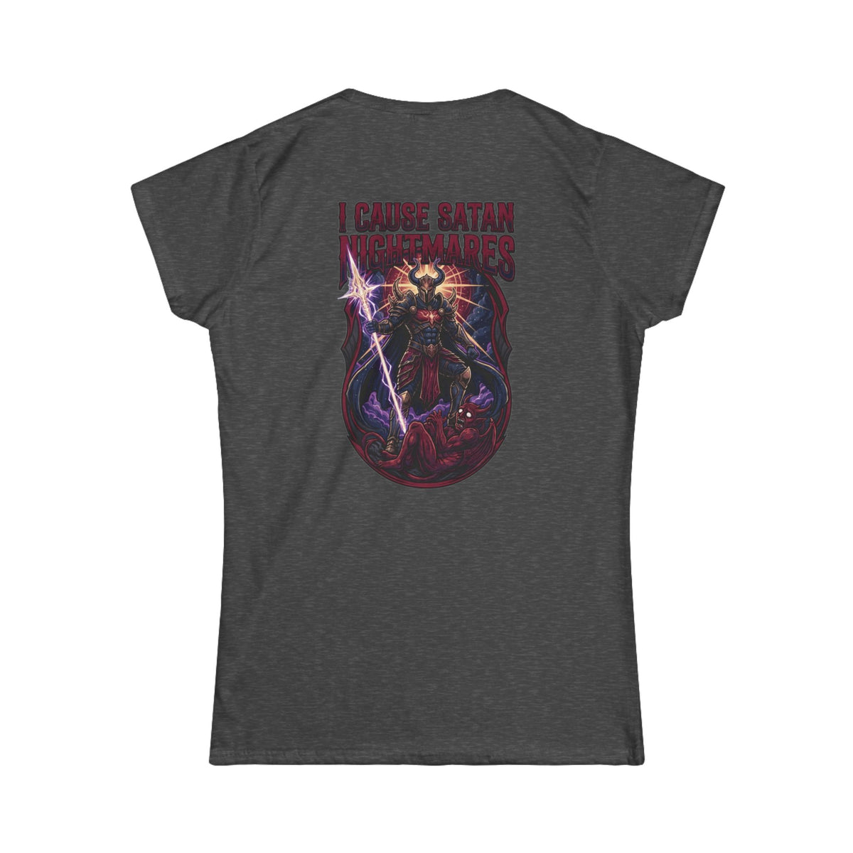 Color: Dark Heather | I Cause Satan Nightmares Women's Tee