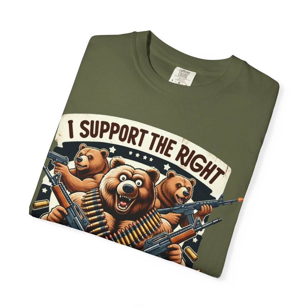 "The Right to Arm Bears (Tactical Trio)" Unisex Garment-Dyed T-shirt