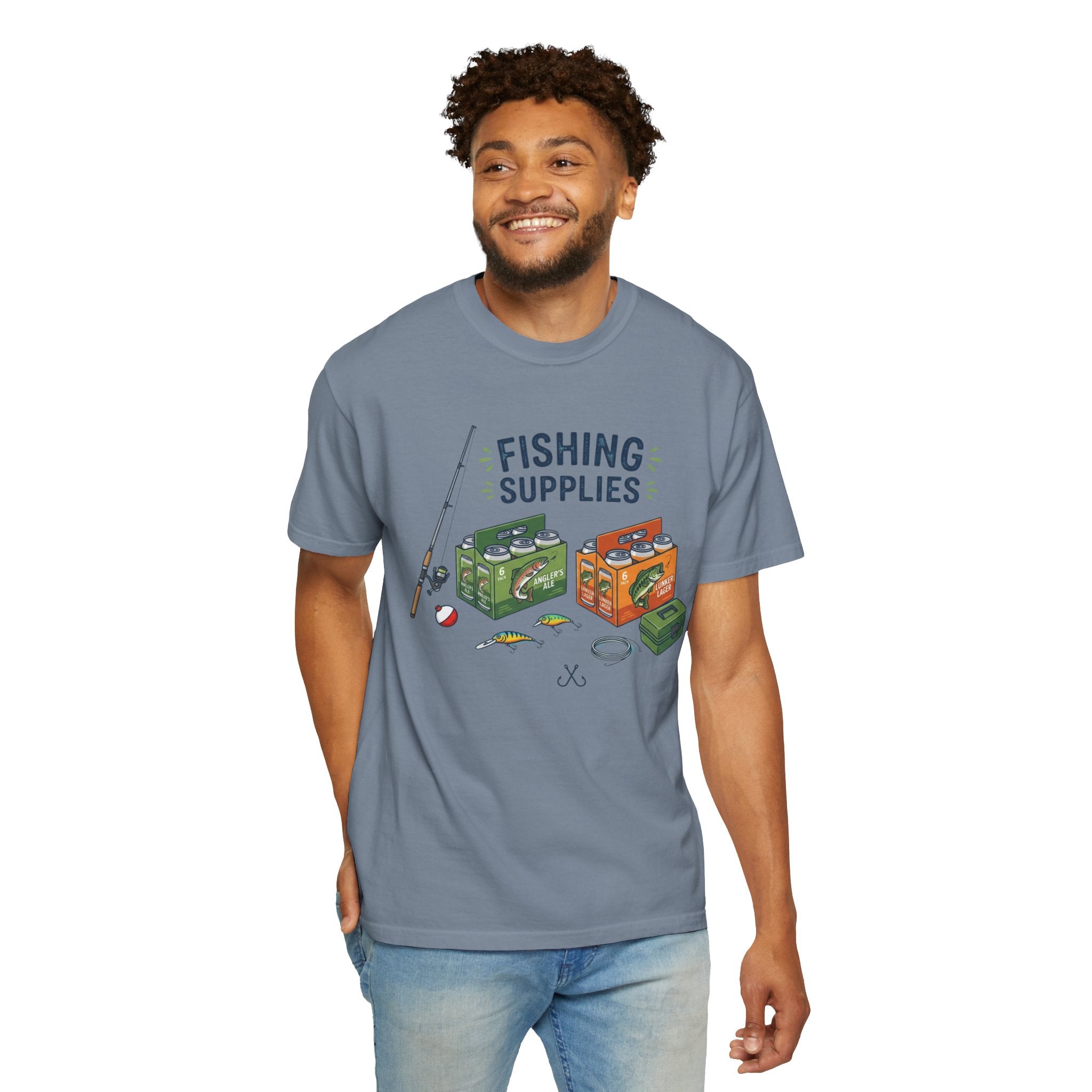 "Fishing Supplies" Unisex Garment-Dyed Tee