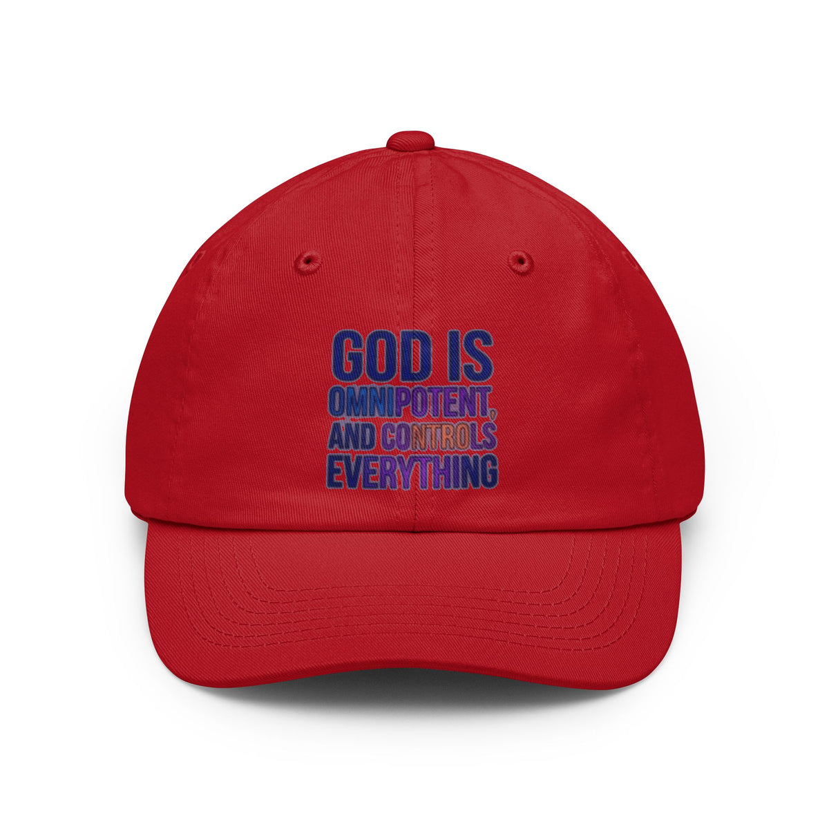Color: Red | God Controls Everything Dad Hat
