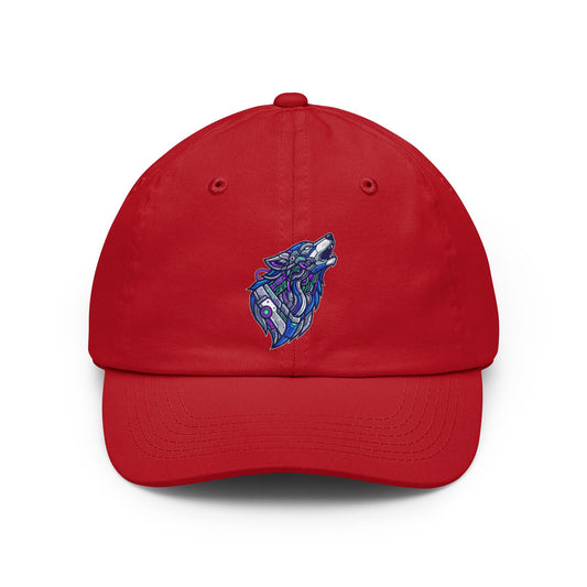 Color: Red | Cyber Wolf Dad Hat