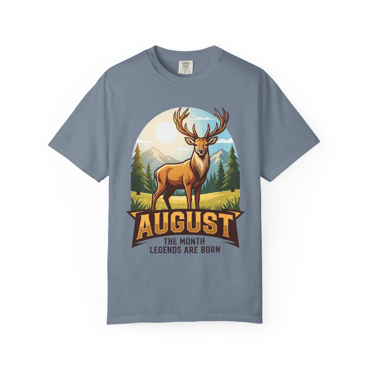 Color: Blue Jean | August Legend Unisex Garment-Dyed Tee