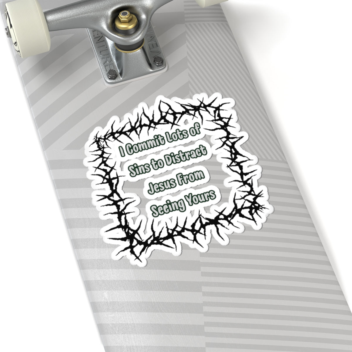 "Distract Jesus" Sticker — Main