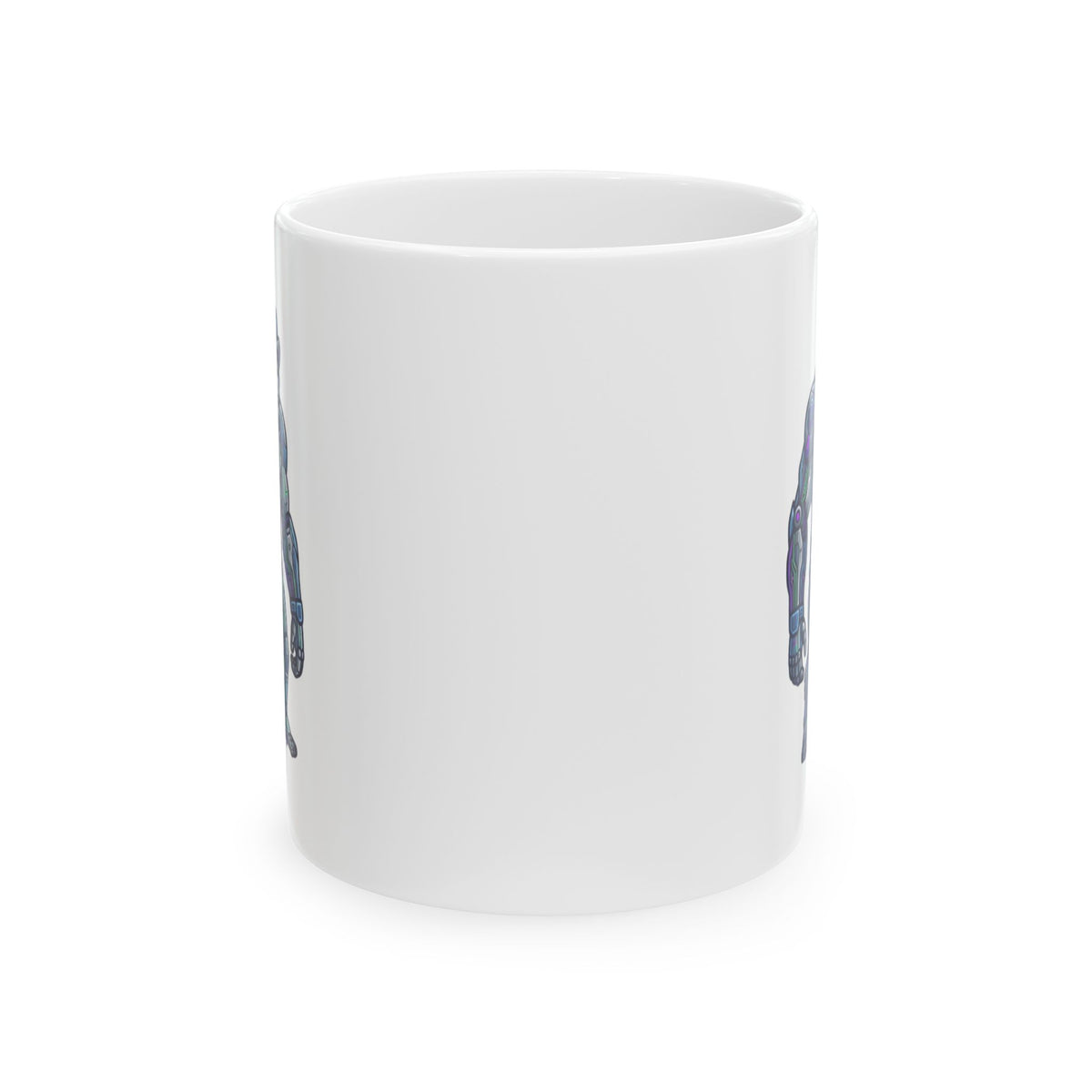 "Cyber Chimp" White Ceramic Mug