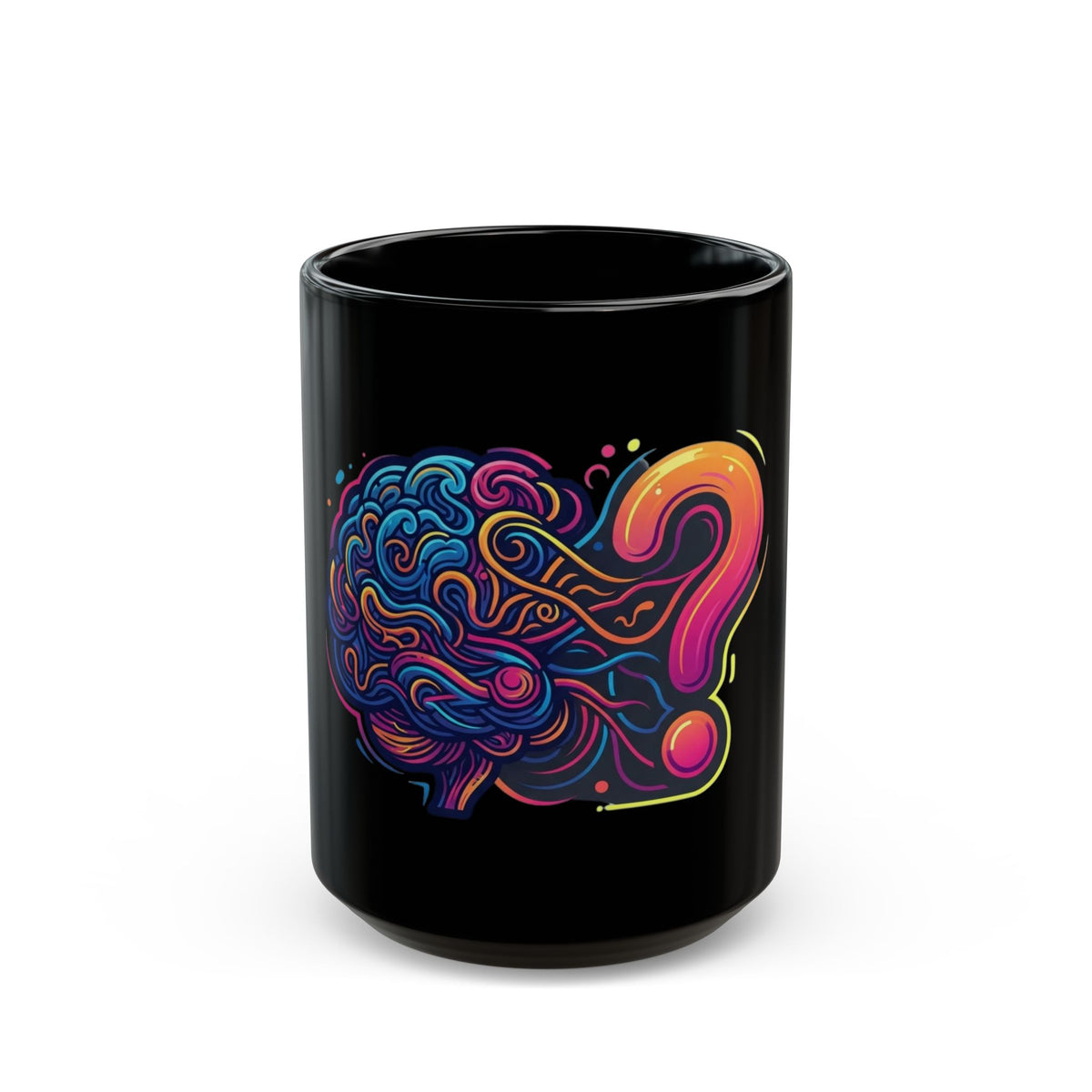 "Professional Overthinker" Black Ceramic Mug — Graphic