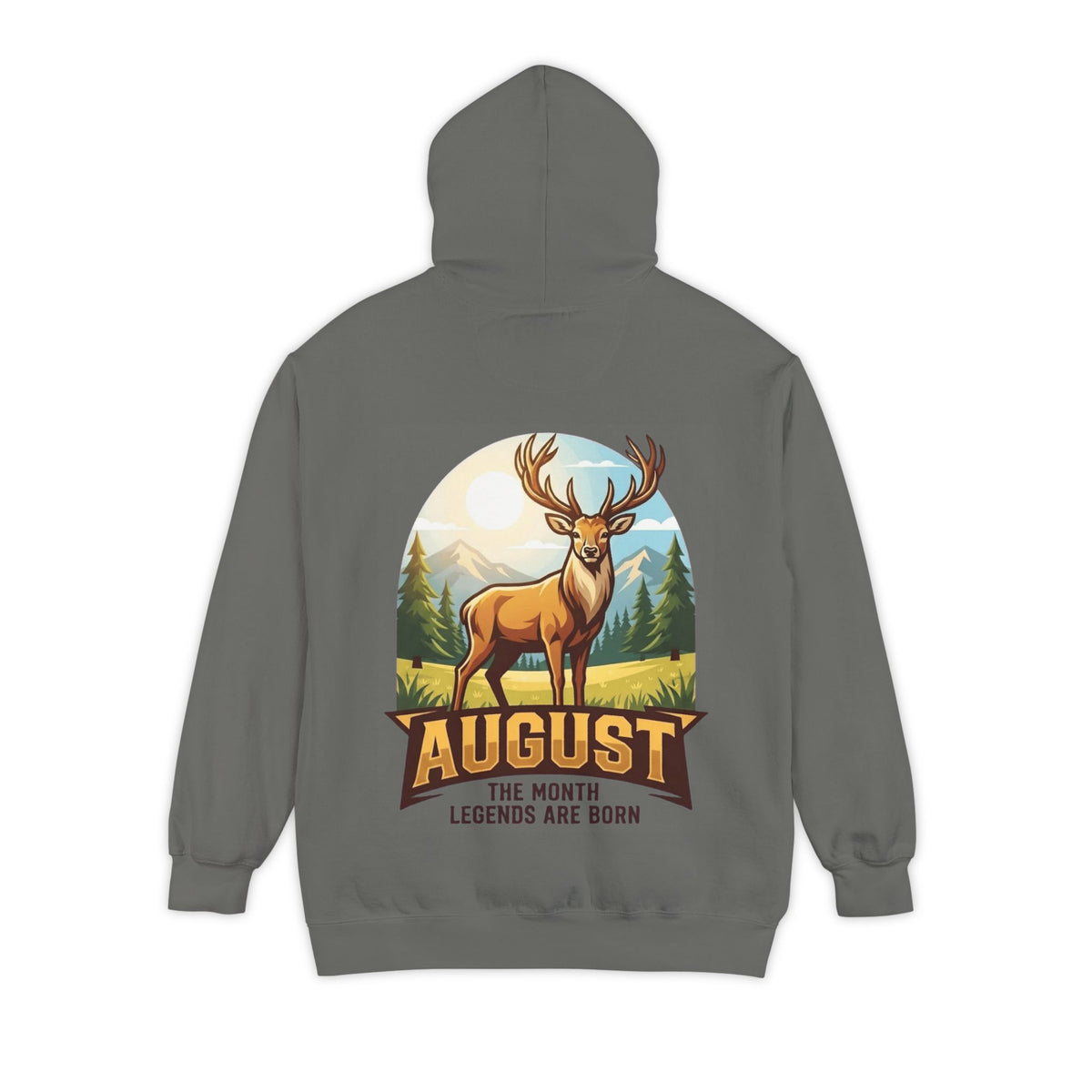 Color: Grey | August Legend Garment-Dyed Hoodie