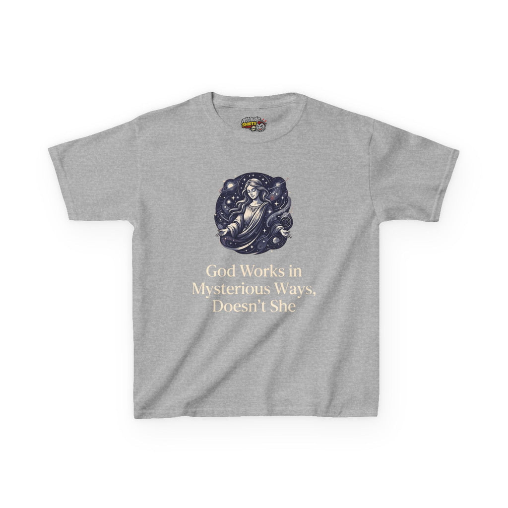 "God Works in Mysteroius Ways" Kids Tee