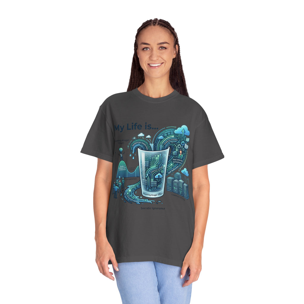 "Dunning Kruger" Unisex Garment-Dyed T-shirt