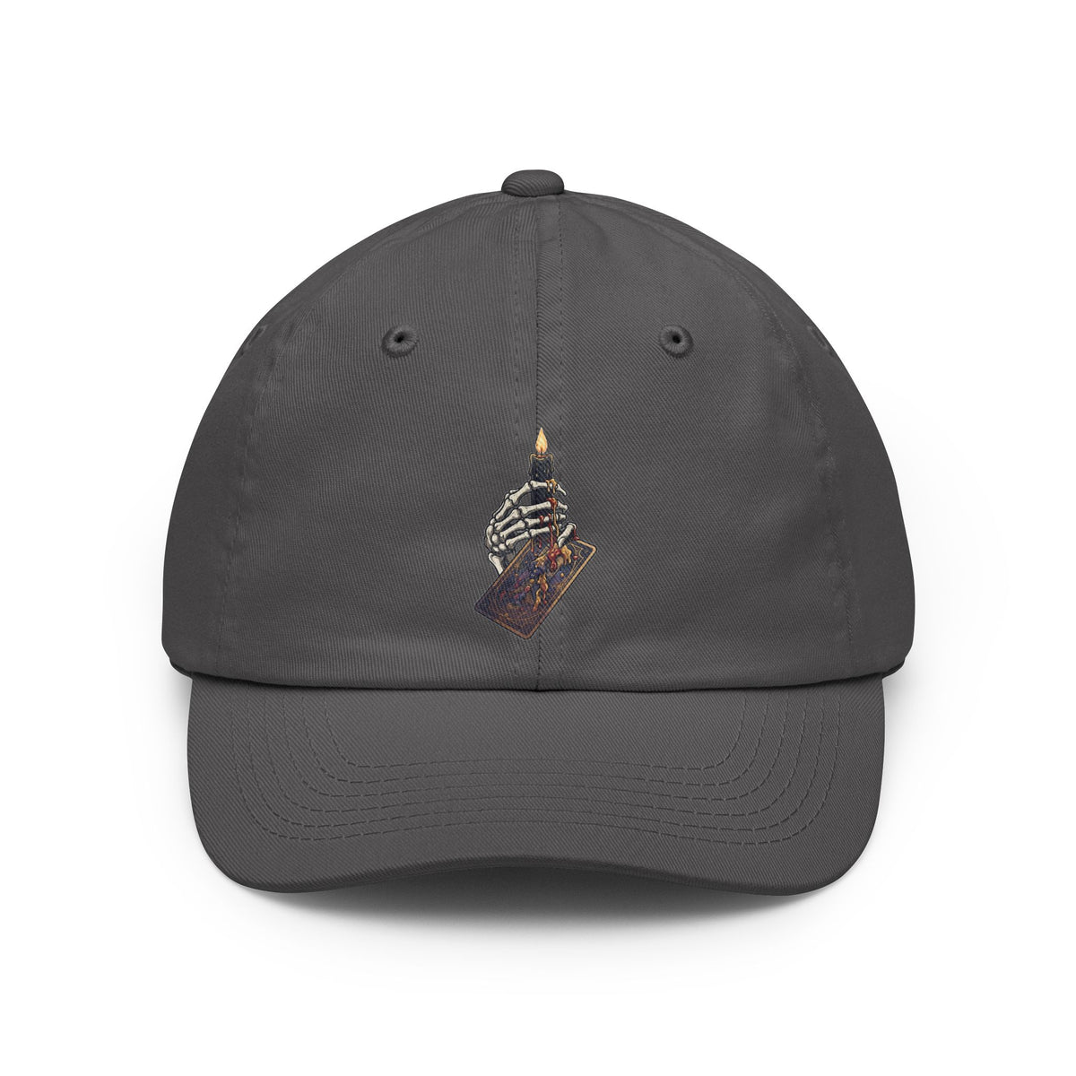 Color: Charcoal | Skeletal Hand And Tarot Card Dad Hat