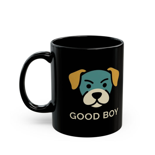 "I'm A Good Boy" Black Ceramic Mug — Graphic