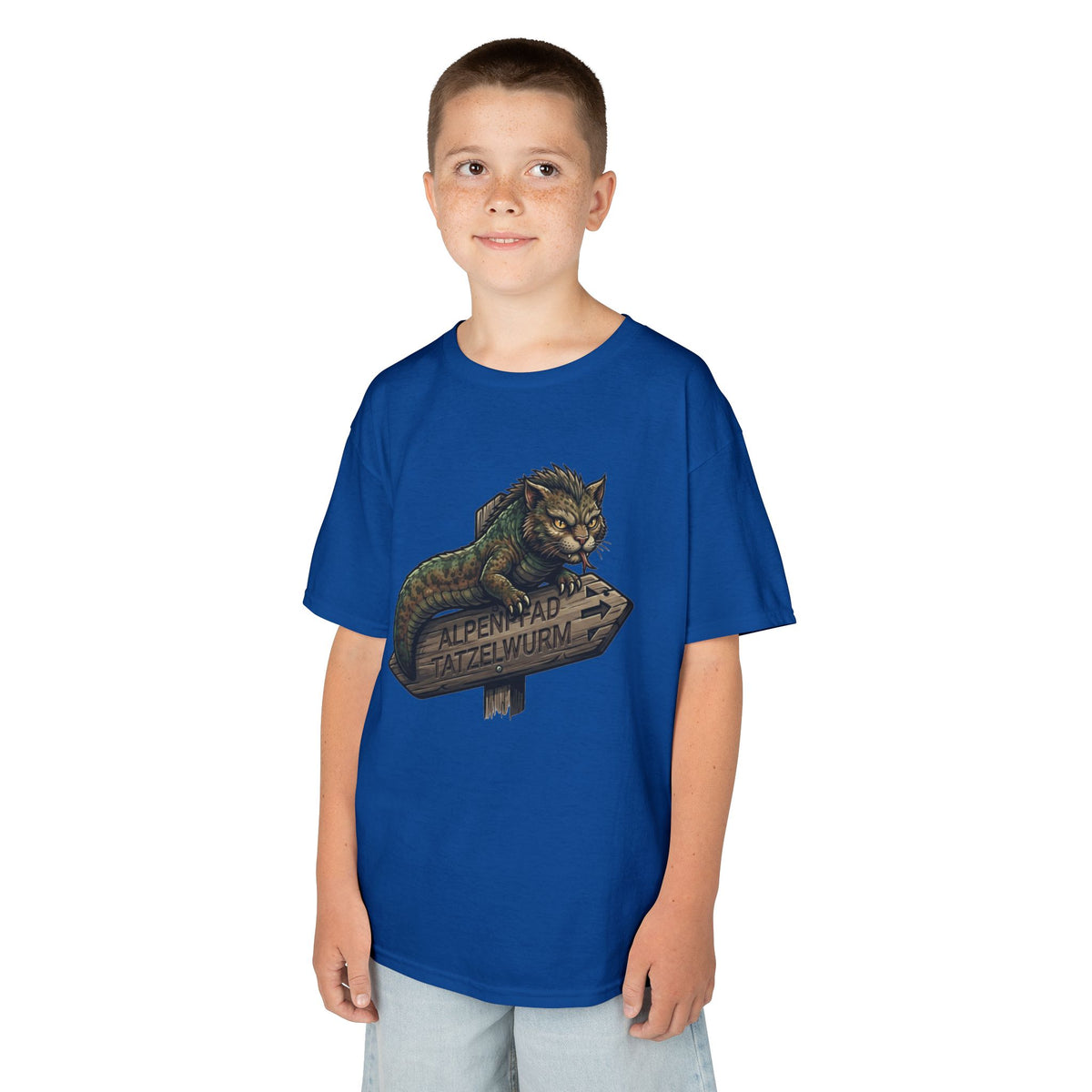 Color: Royal | Tatzelwurm (Alpine Europe) Kids Tee