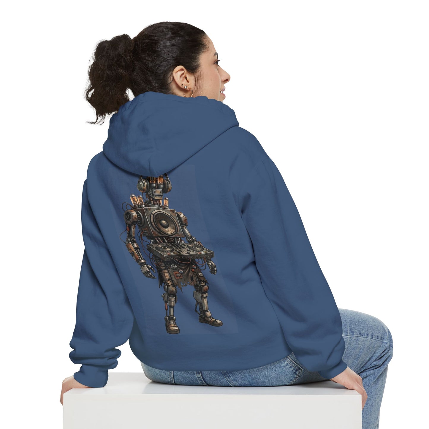 "DJ" Garment-Dyed Hoodie