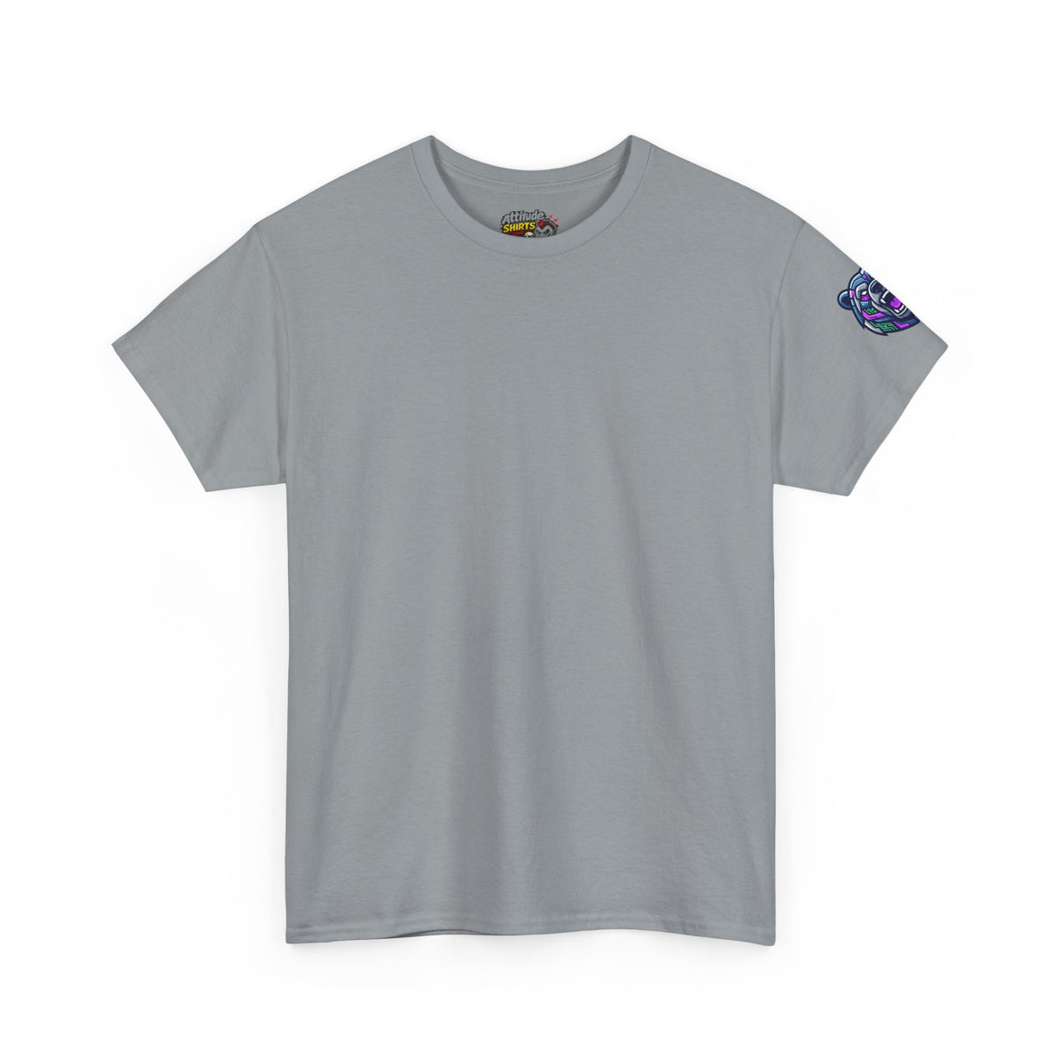 Color: Gravel | Cyber Bear Premium Graphic Tee