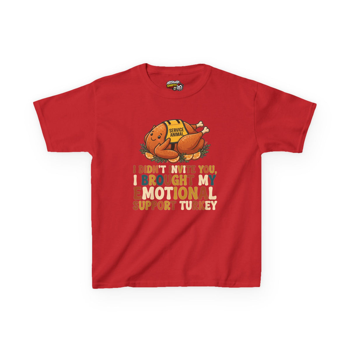 "Emotional Support Turkey" Kids Tee