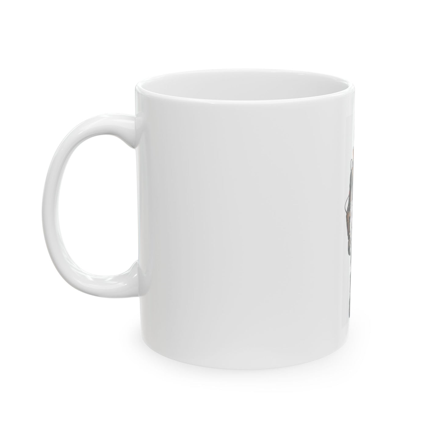 "DJ" White Ceramic Mug