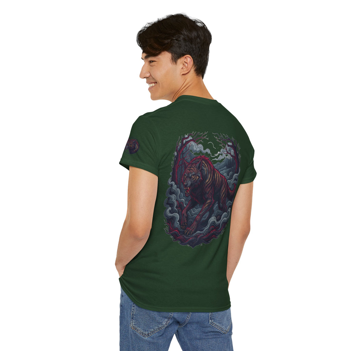 Color: Forest Green | The Beast of Gévaudan (France) Premium Graphic Tee