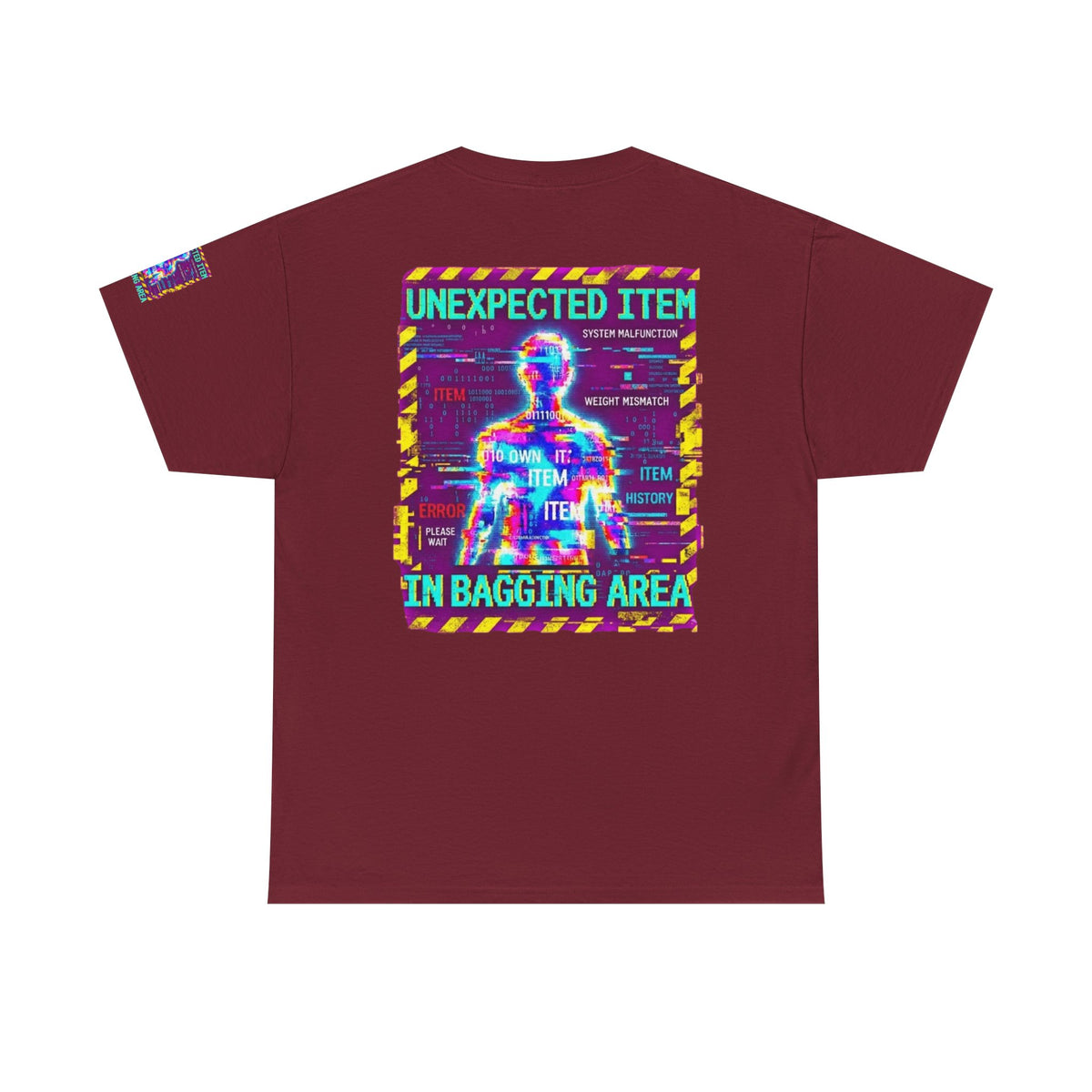 Color: Garnet | Unexpected Item In Bagging Area Premium Graphic Tee
