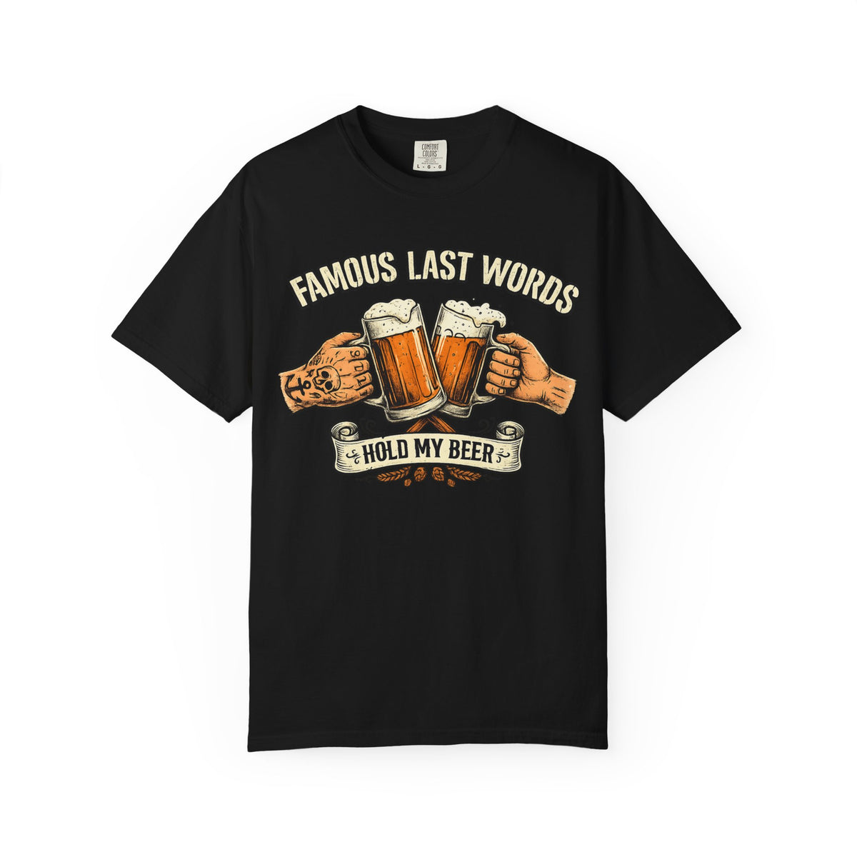 Color: Black | Famous Last Words Unisex Garment-Dyed Tee