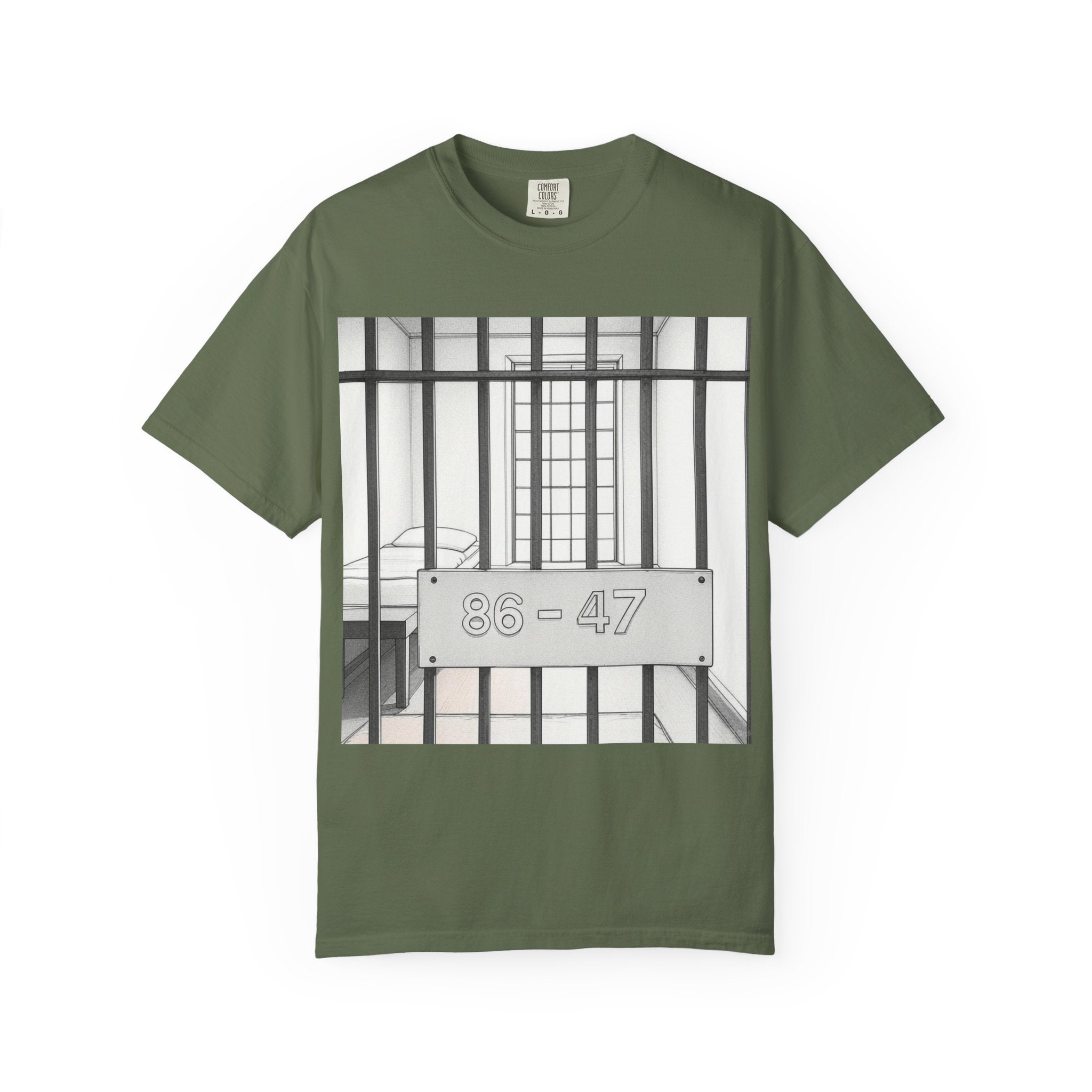 "86-47 Jail Cell" Unisex Garment-Dyed T-shirt