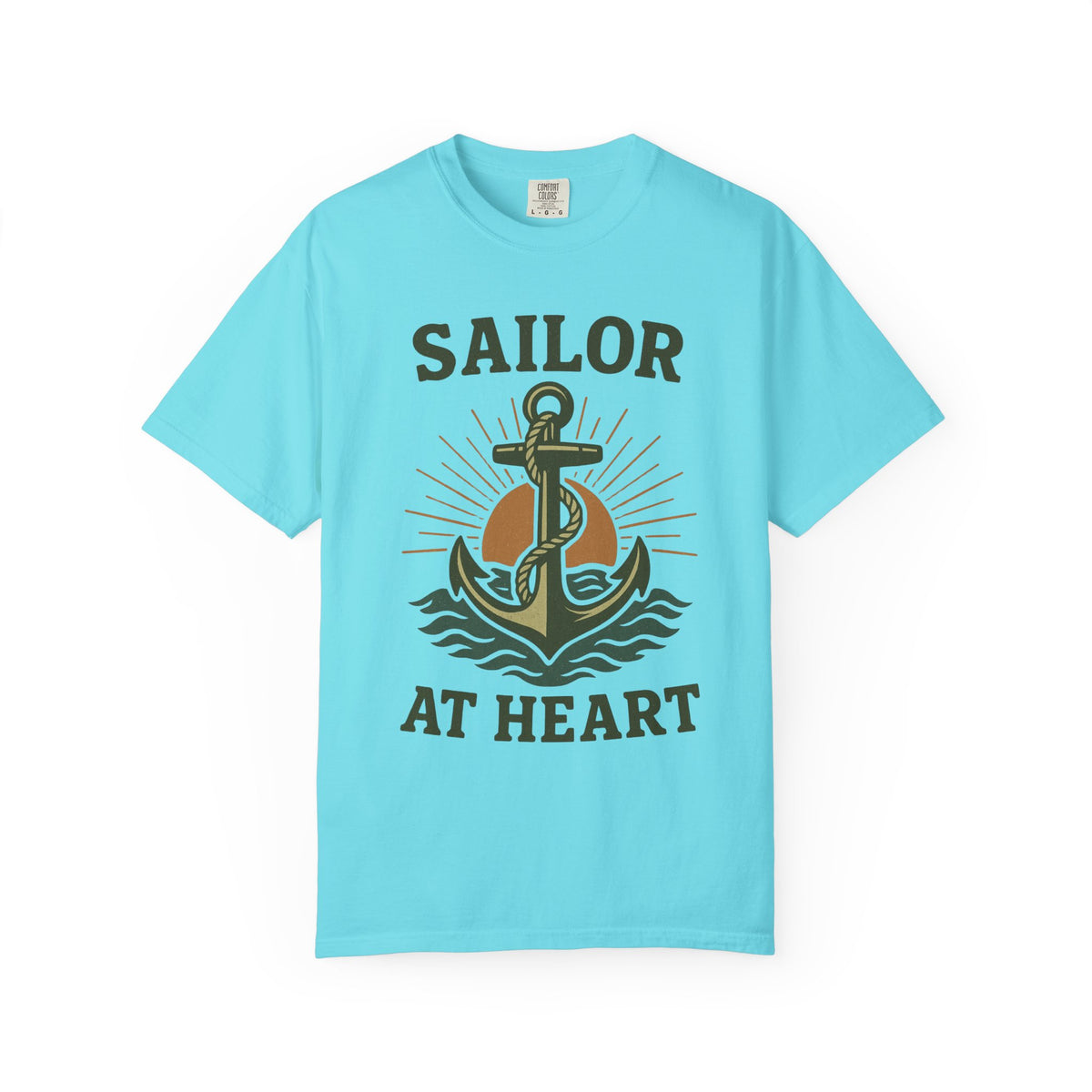 Color: Lagoon Blue | Sailor at Heart Unisex Garment-Dyed T-shirt