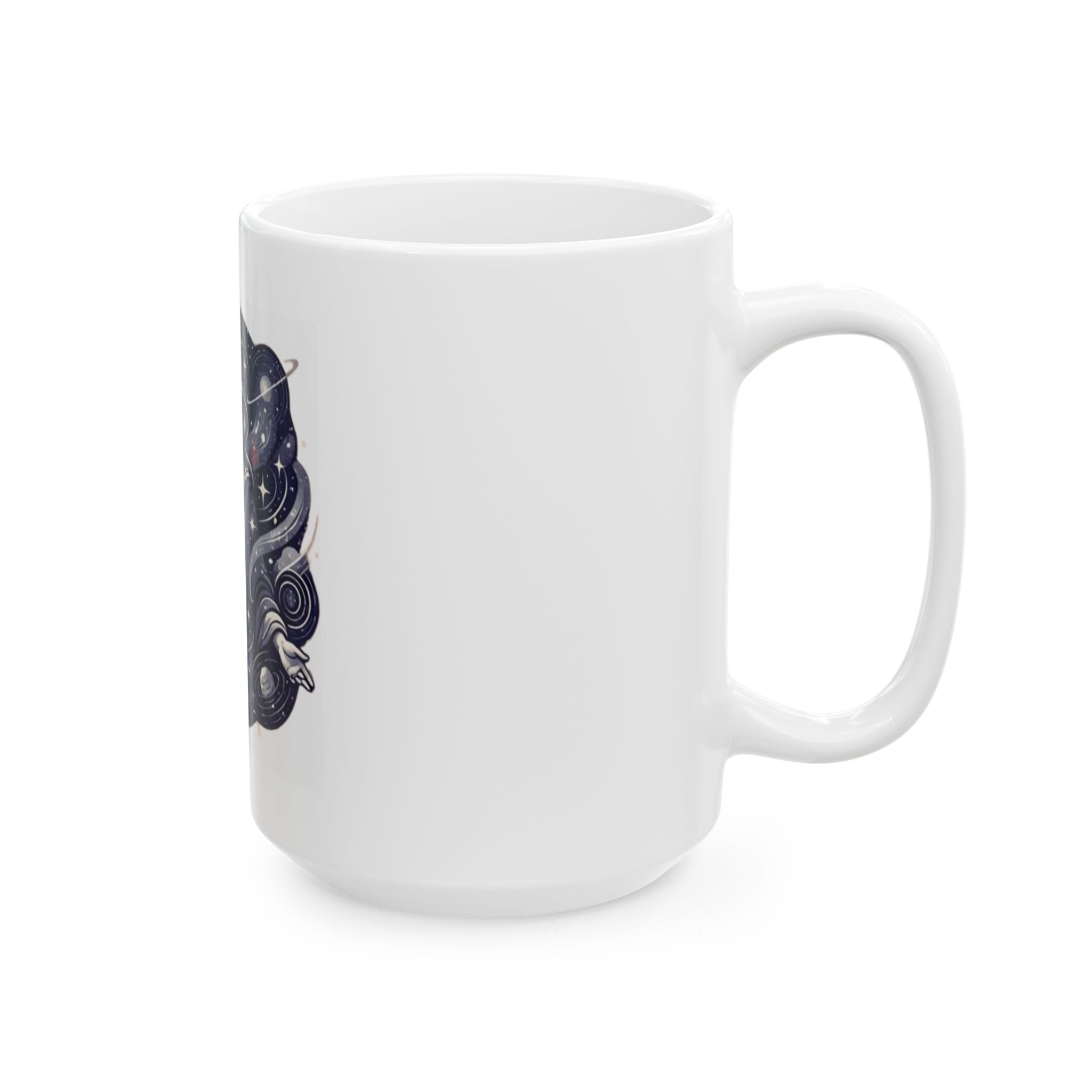 "God Works in Mysteroius Ways" White Ceramic Mug — Graphic