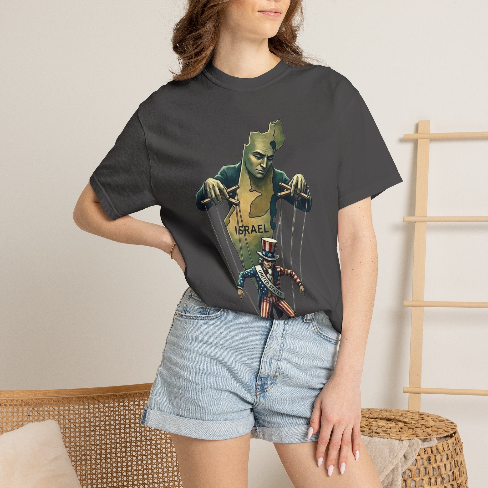 "The Global Puppet Master" Unisex Garment-Dyed T-shirt