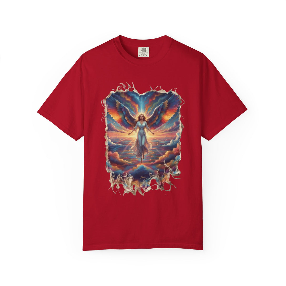 "Rainbow Angel" Unisex Garment-Dyed Tee