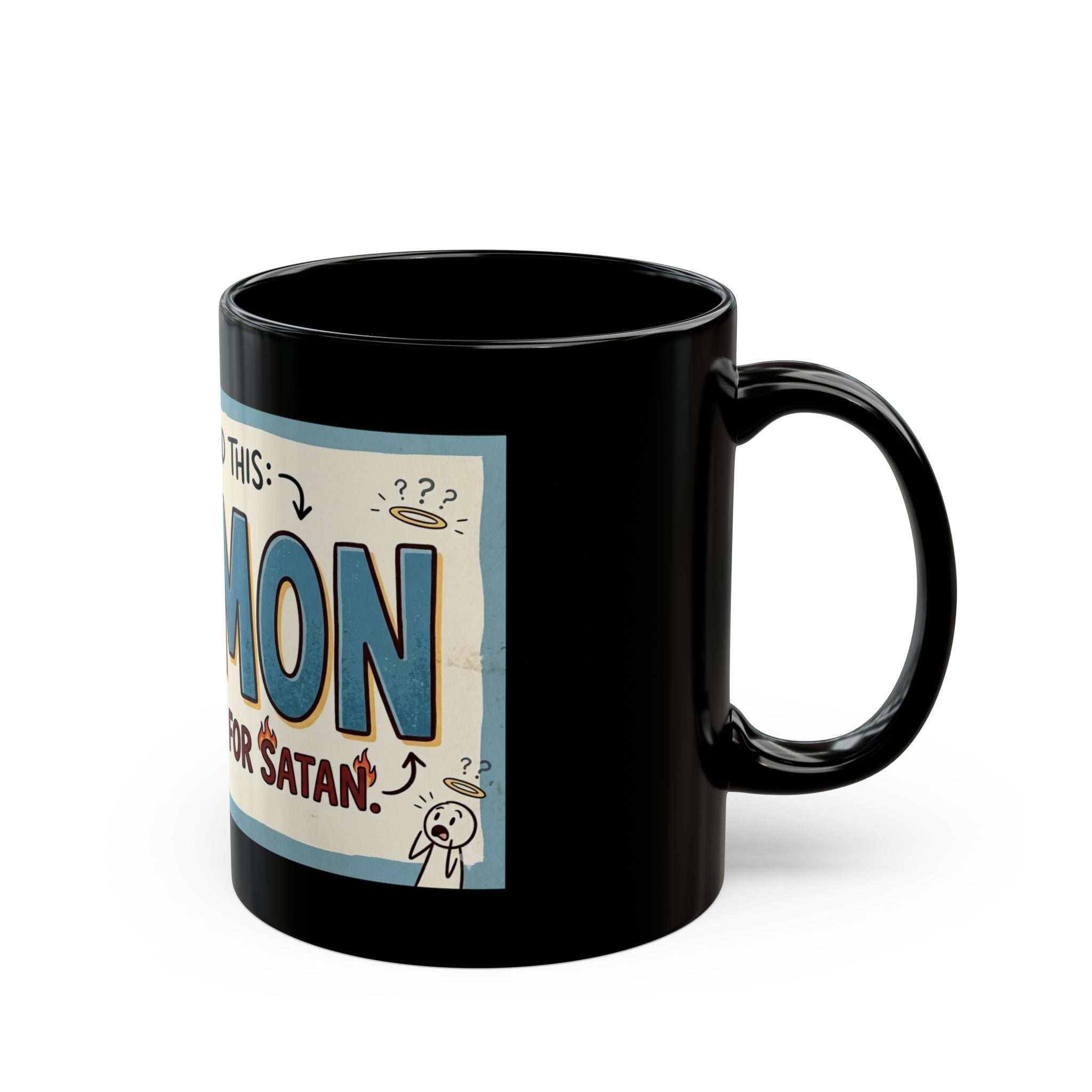 "Mormon is a Victory for Satan" Black Ceramic Mug
