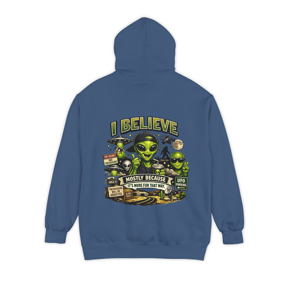 Color: True Navy | I Believe Garment-Dyed Hoodie