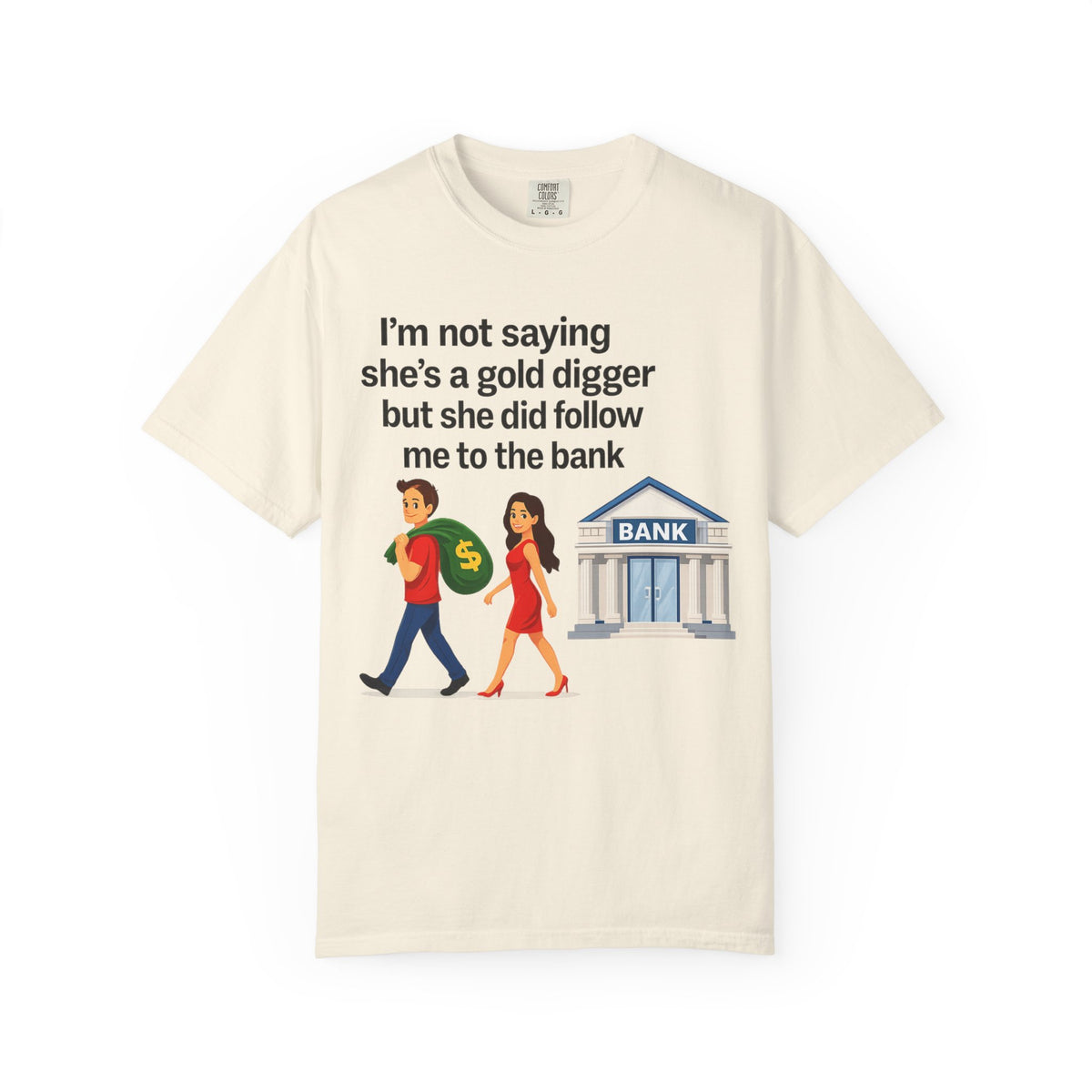 Color: Ivory | Gold Digger Unisex Garment-Dyed T-shirt