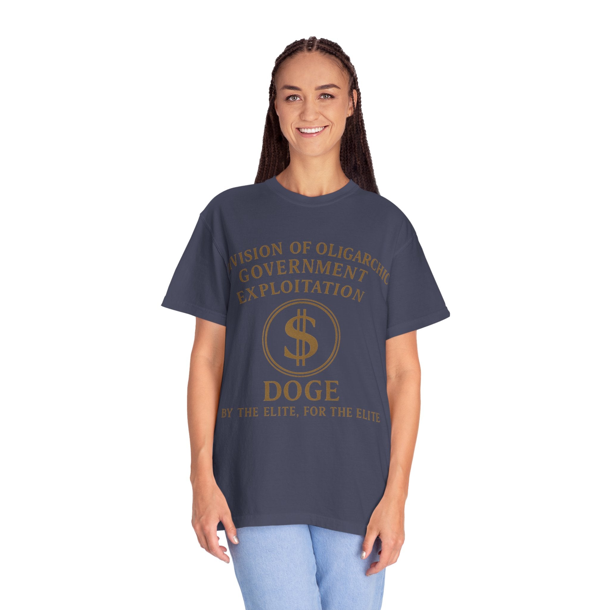 "DOGE—By the Elite, For the Elite" Unisex Garment-Dyed T-shirt