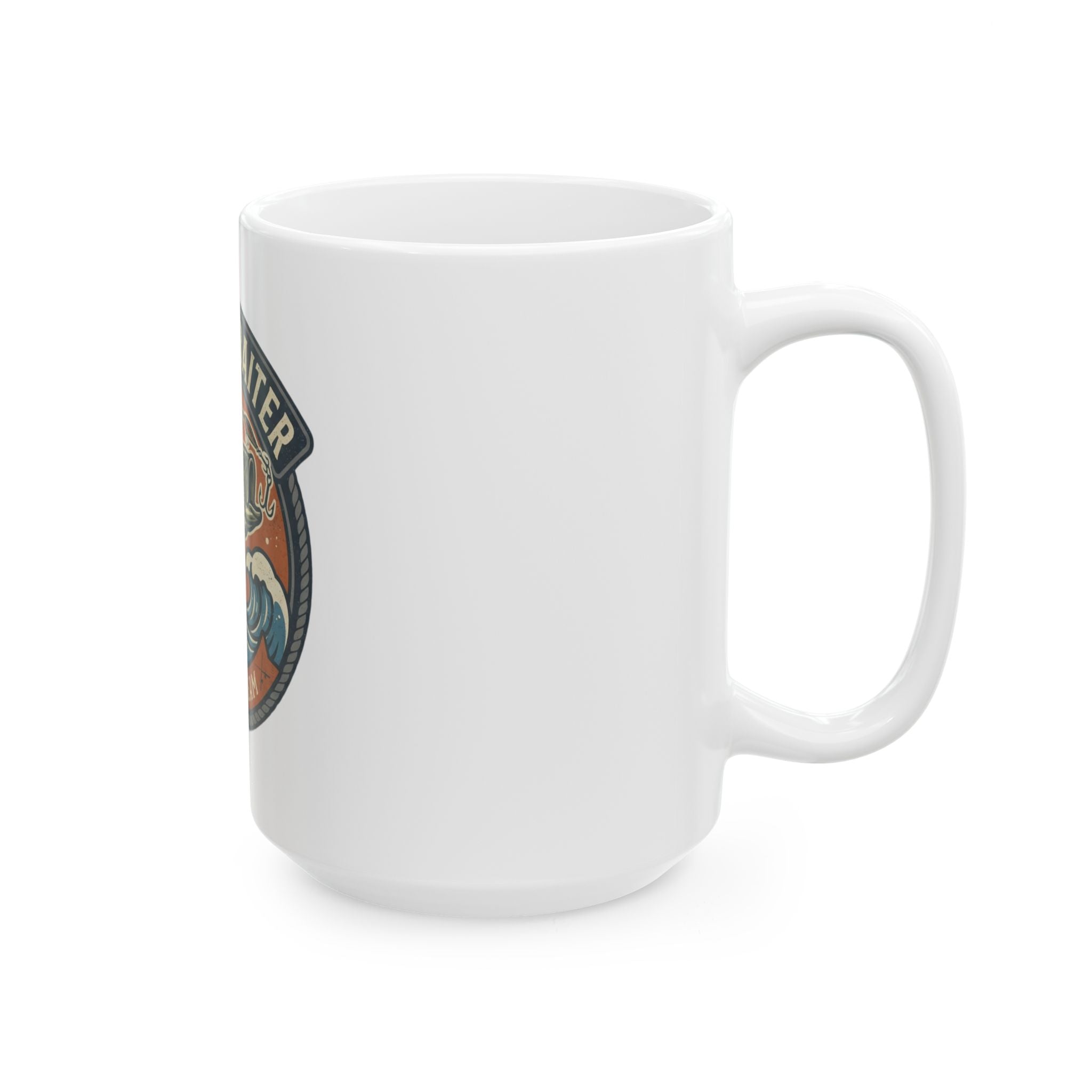 "Master Baiter" White Ceramic Mug — Graphic