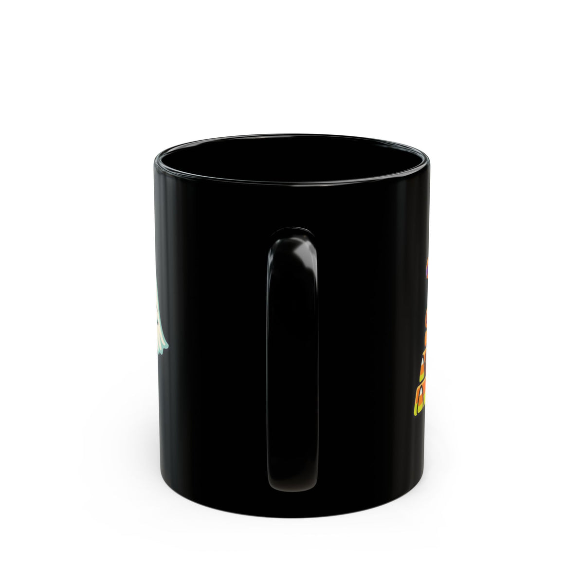 "Worship Candy" Black Ceramic Mug — Graphic
