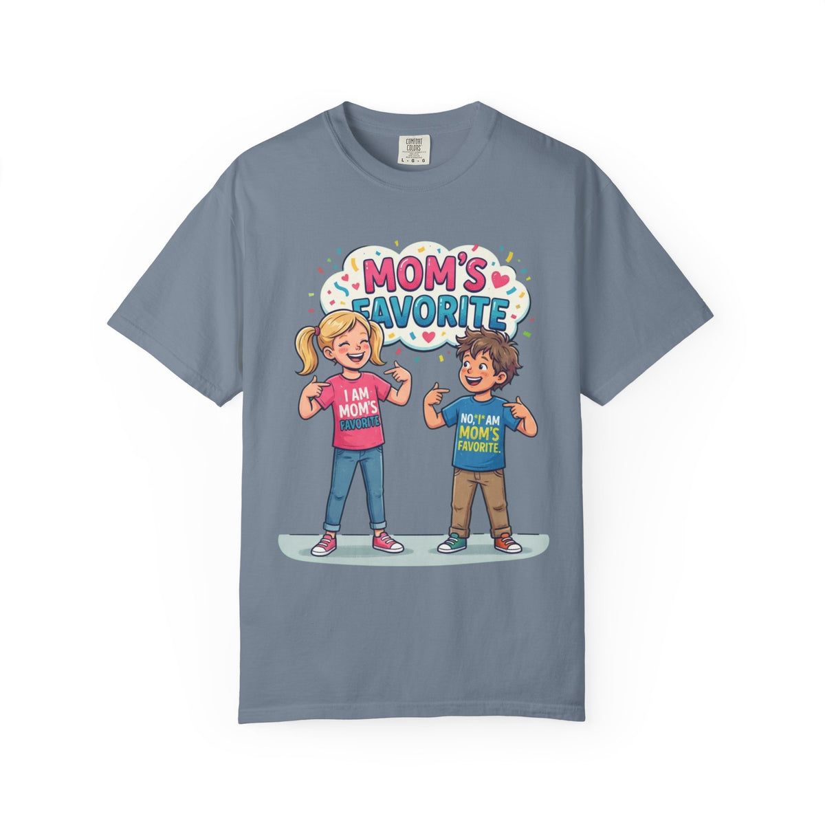 Color: Blue Jean | Mom's Favorite Unisex Garment-Dyed Tee