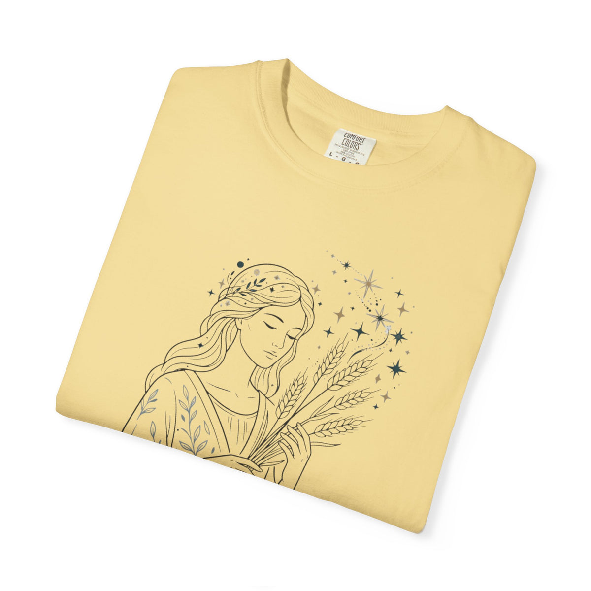 "Virgo The Wheat Maiden" Unisex Garment-Dyed Tee