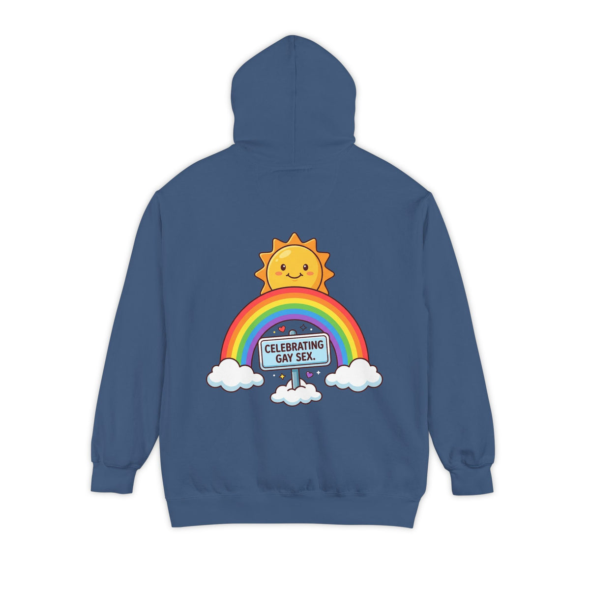 Color: True Navy | Celebrating Gay Sex Garment-Dyed Hoodie