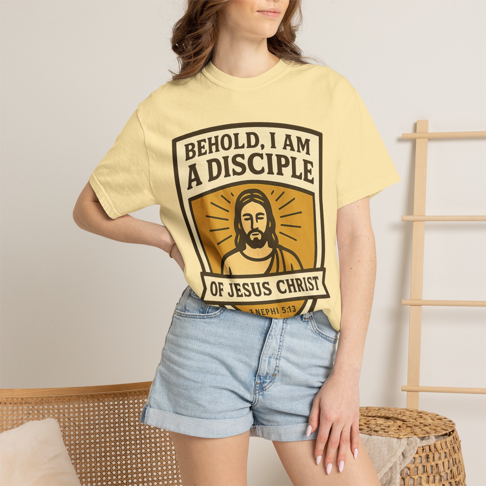 "Behold, I am a Disciple of Jesus Christ" Unisex Garment-Dyed T-shirt