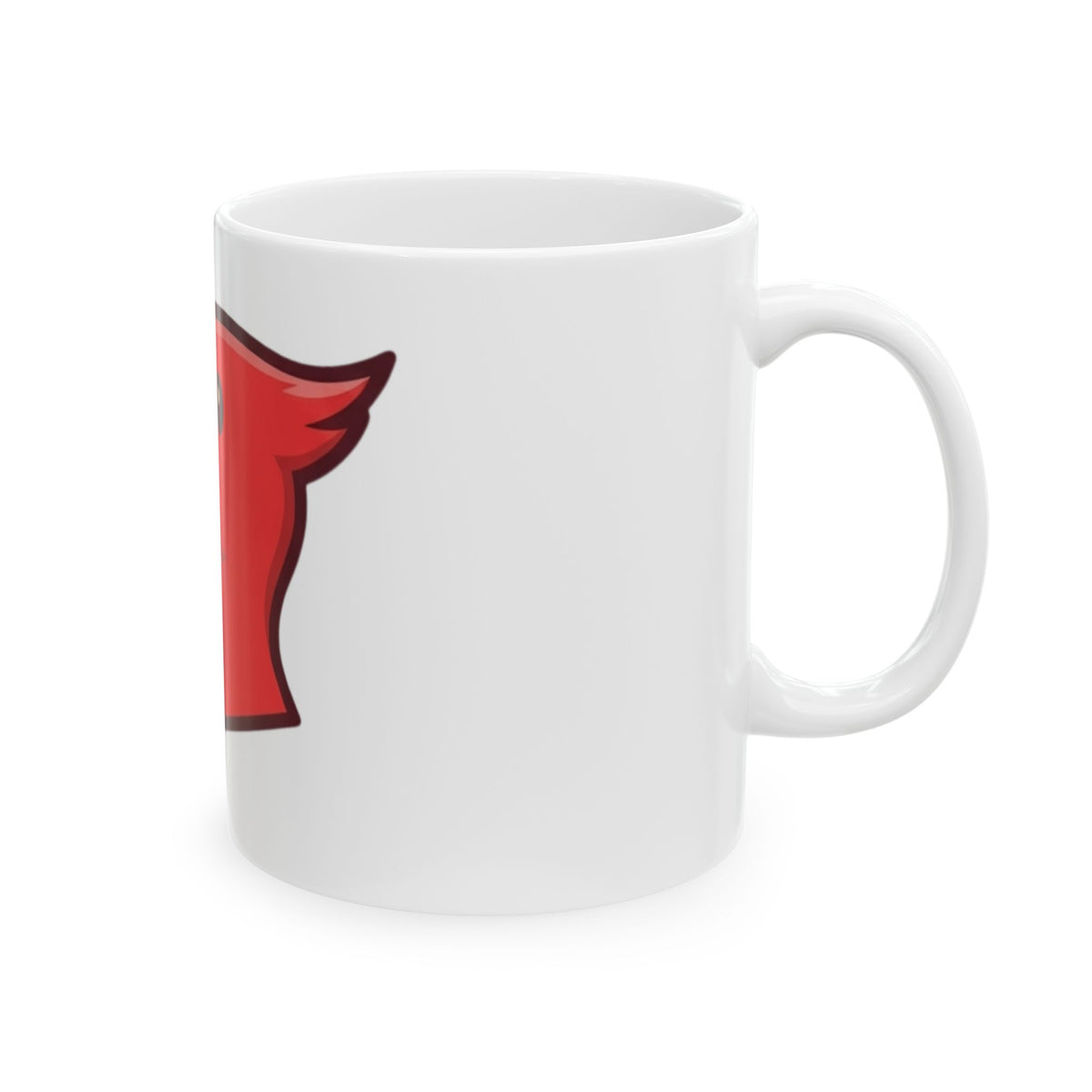 "Look At That Big Red Pecker" White Ceramic Mug — Graphic