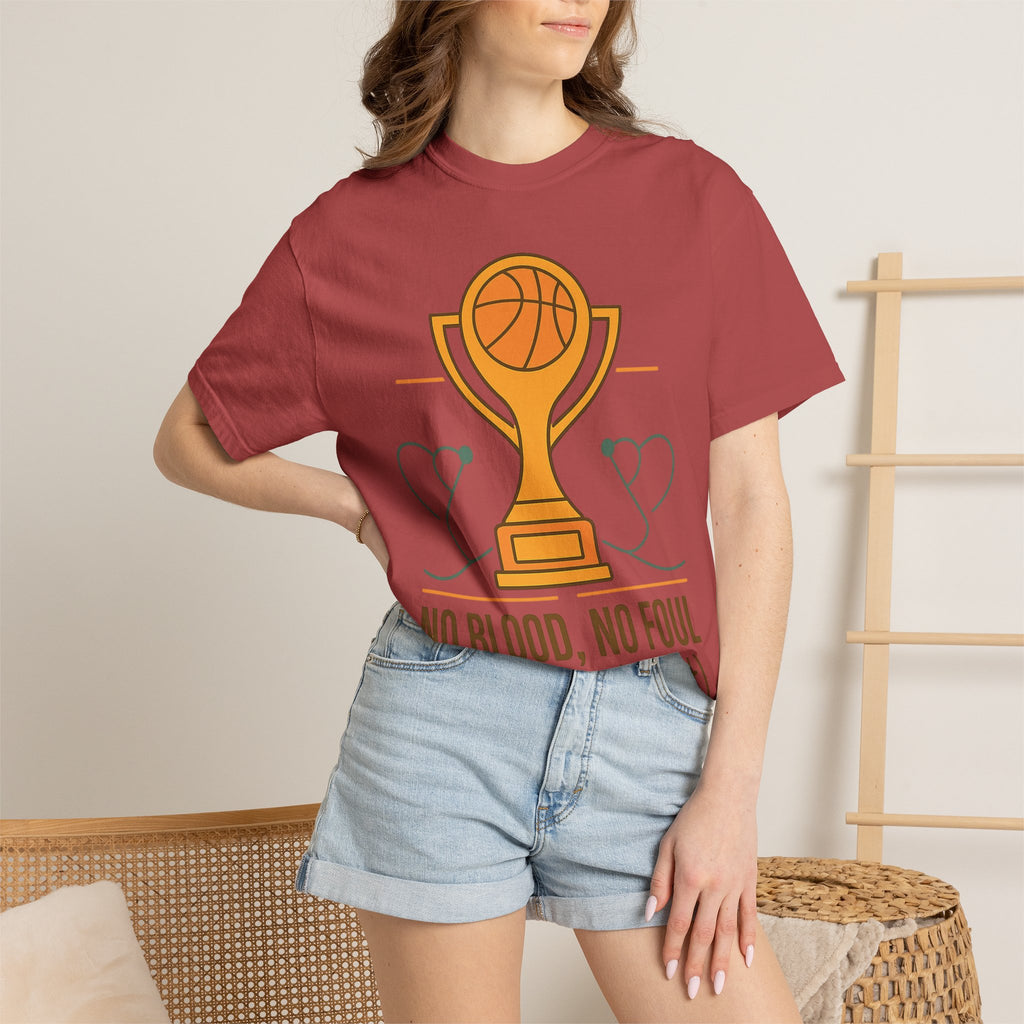 "No Blood, No Foul" Unisex Garment-Dyed T-shirt