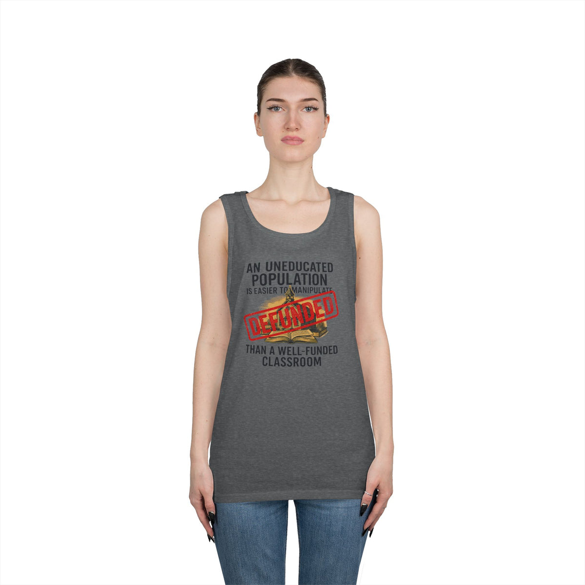 Color: Graphite Heather | Protest Series - Fund Public Schools Tank Top
