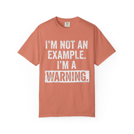 Color: Terracotta | I'm Not An Example Unisex Garment-Dyed Tee